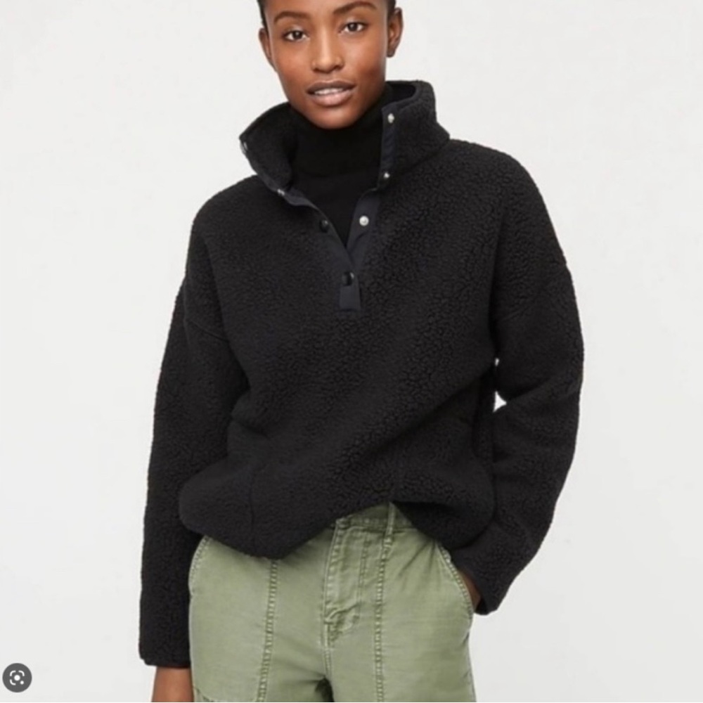 J. Crew Vintage Polartec Sherpa Fleece Snap